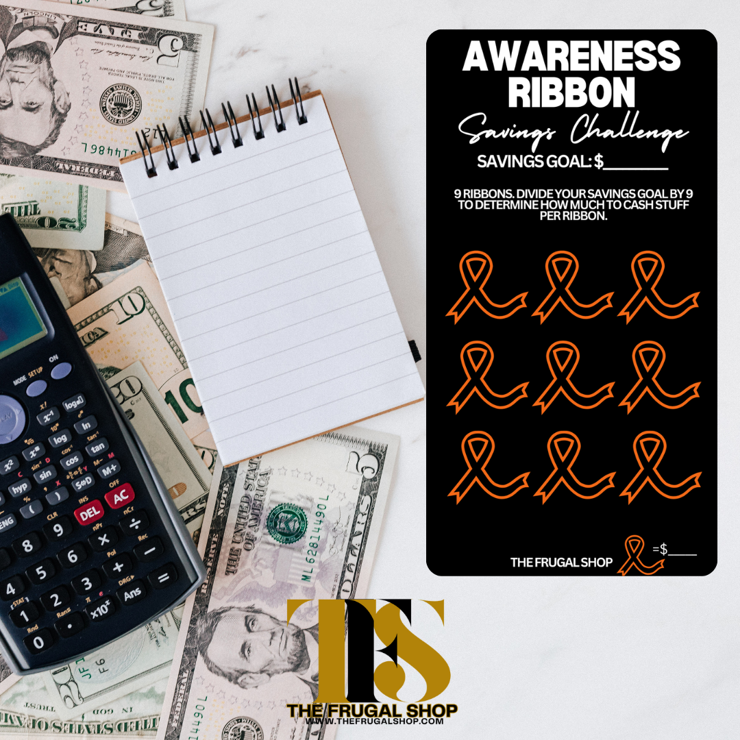60 Awareness Ribbon Savings Challenges Printable | Achieve Financial Goals
