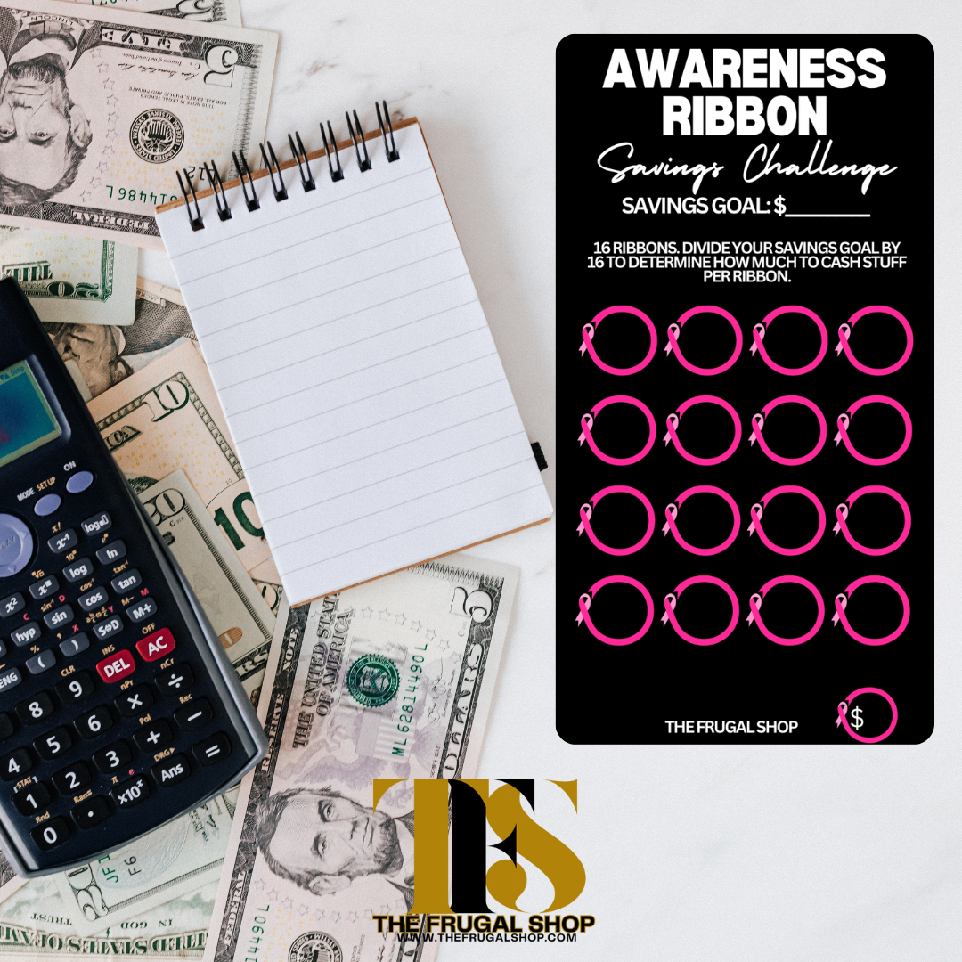 60 Awareness Ribbon Savings Challenges Printable | Achieve Financial Goals