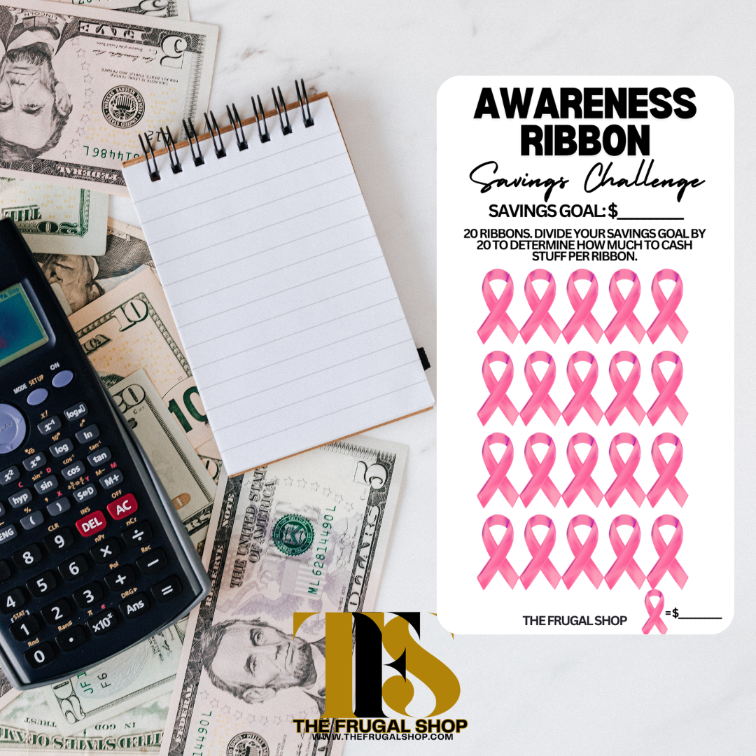 60 Awareness Ribbon Savings Challenges Printable | Achieve Financial Goals