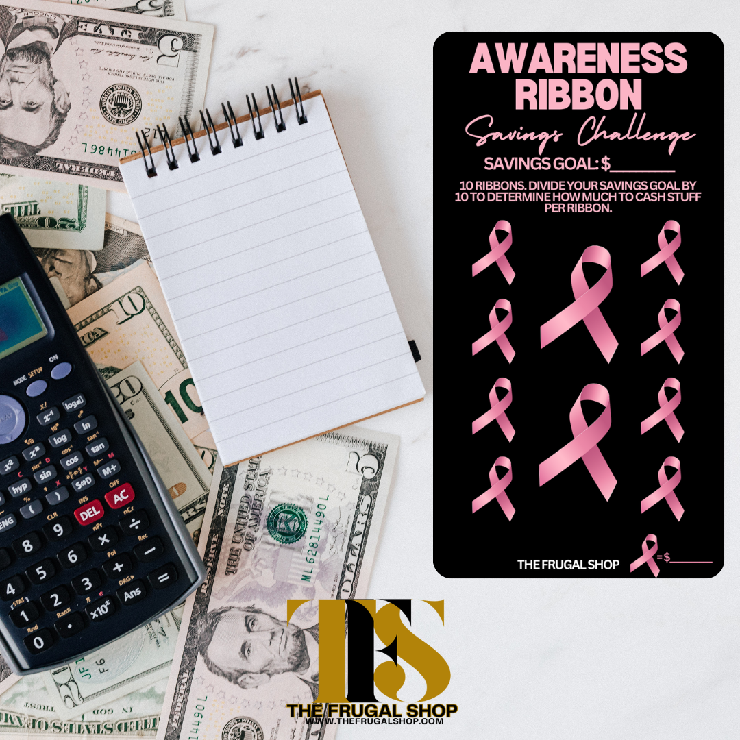 60 Awareness Ribbon Savings Challenges Printable | Achieve Financial Goals