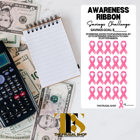 60 Awareness Ribbon Savings Challenges Printable | Achieve Financial Goals