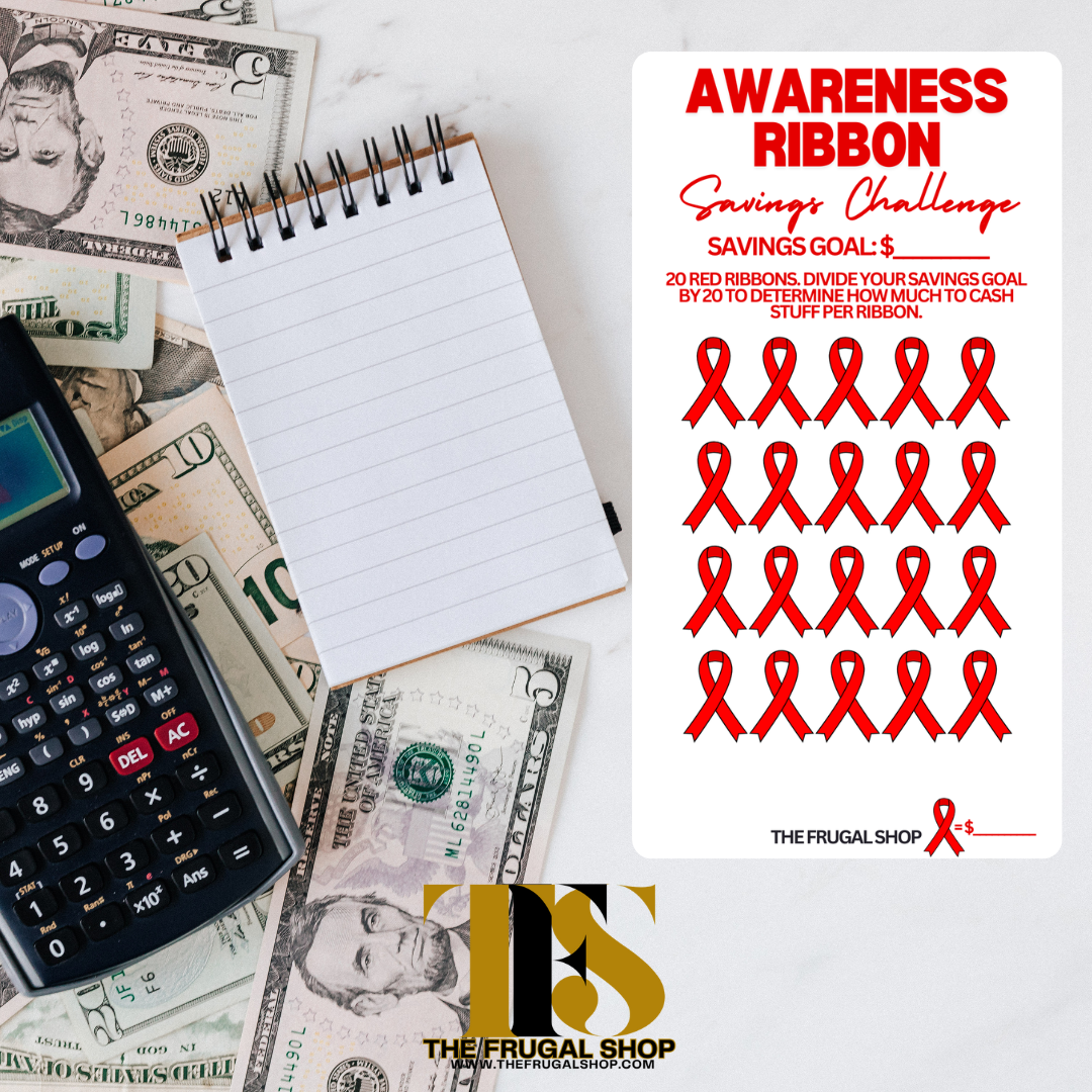 60 Awareness Ribbon Savings Challenges Printable | Achieve Financial Goals