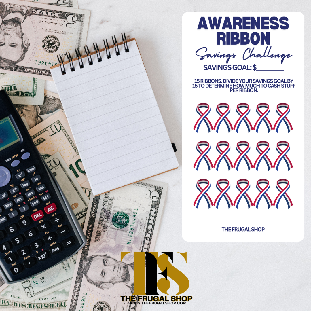 60 Awareness Ribbon Savings Challenges Printable | Achieve Financial Goals