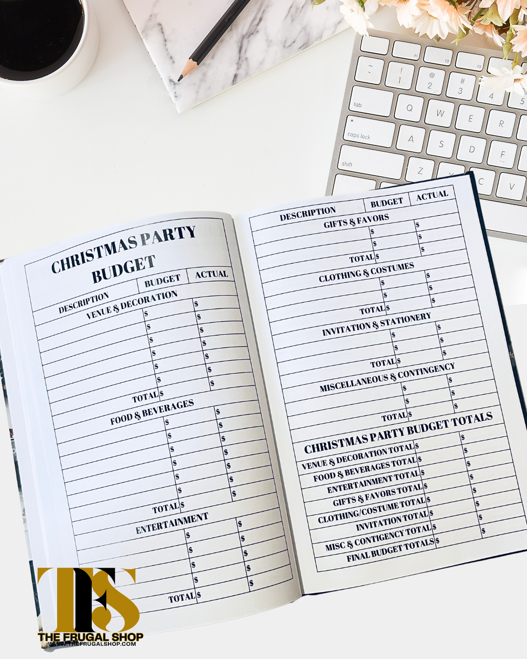 Christmas Party Budget Planner | Holiday Event Organizer | Gift & Expense Tracker + Savings Challenges
