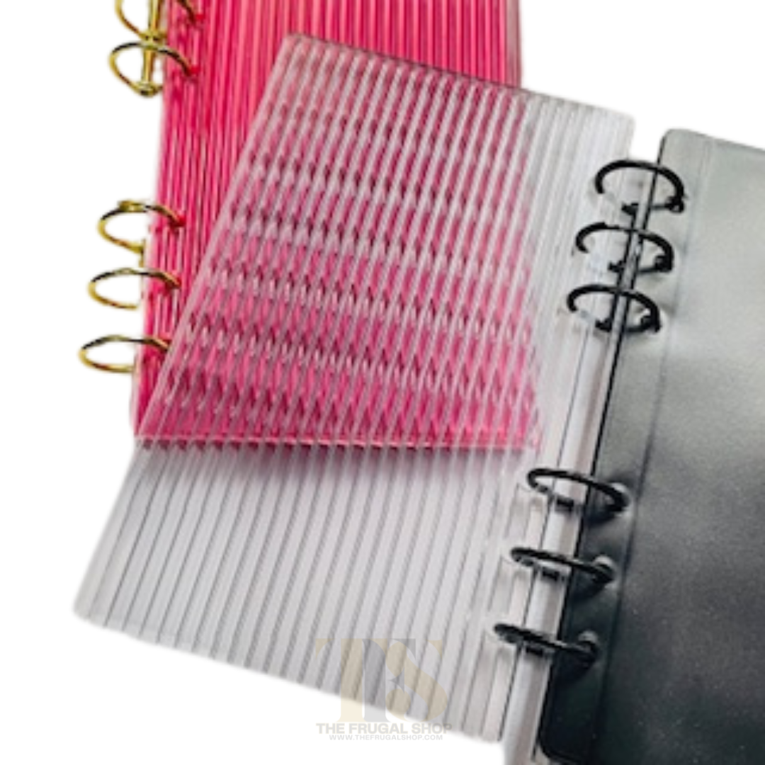 Acrylic Fluted Cash Envelope System with Printable Savings Challenge Bundle