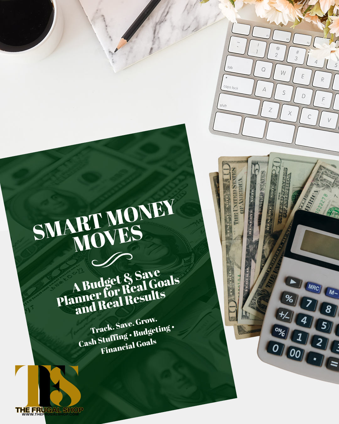 Smart Money Moves Budget Planner – Undated Financial Planner for Real Results (Pink or Green Cover) Track. Save. Grow. Cash Stuffing • Budgeting • Financial Goals