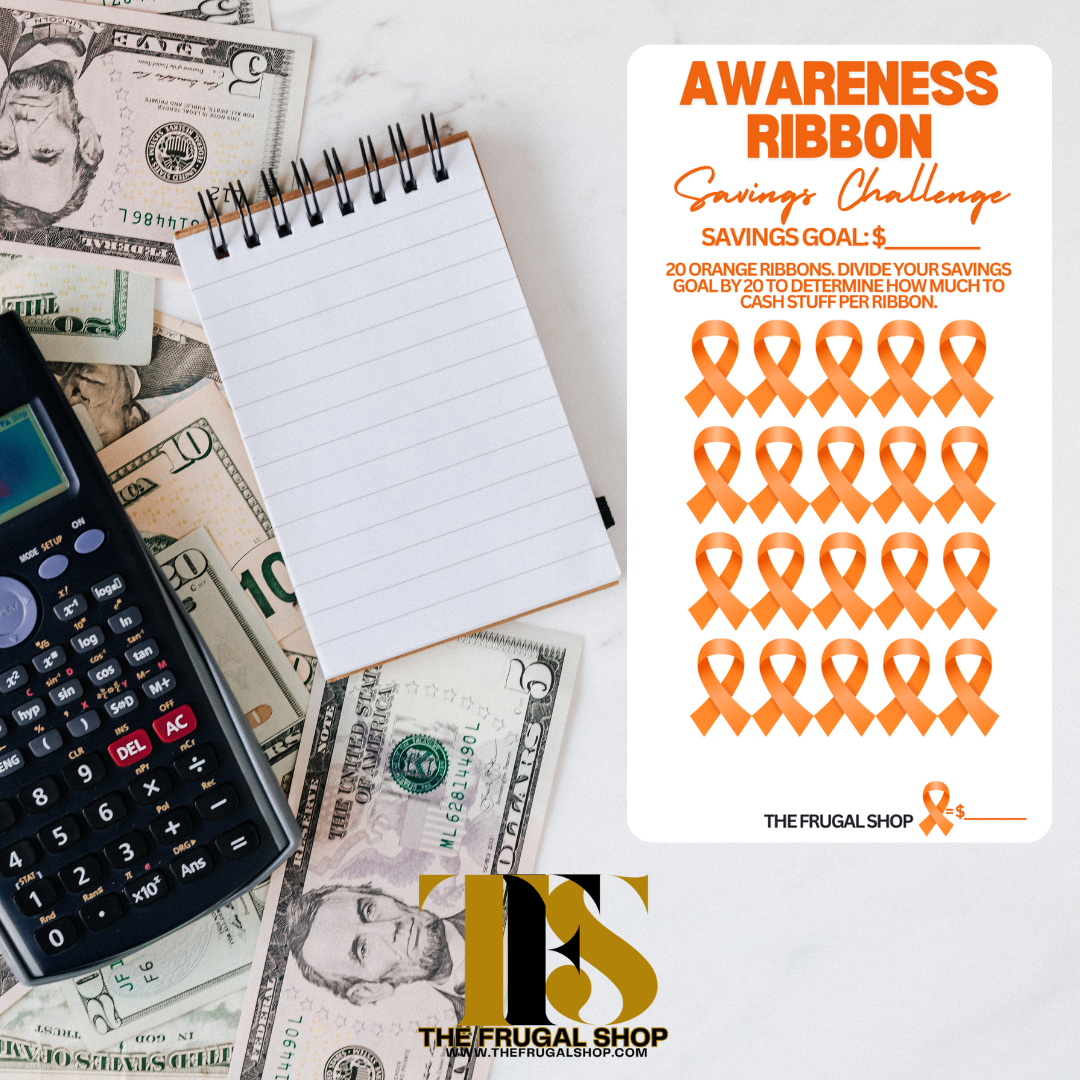 60 Awareness Ribbon Savings Challenges Printable | Achieve Financial Goals