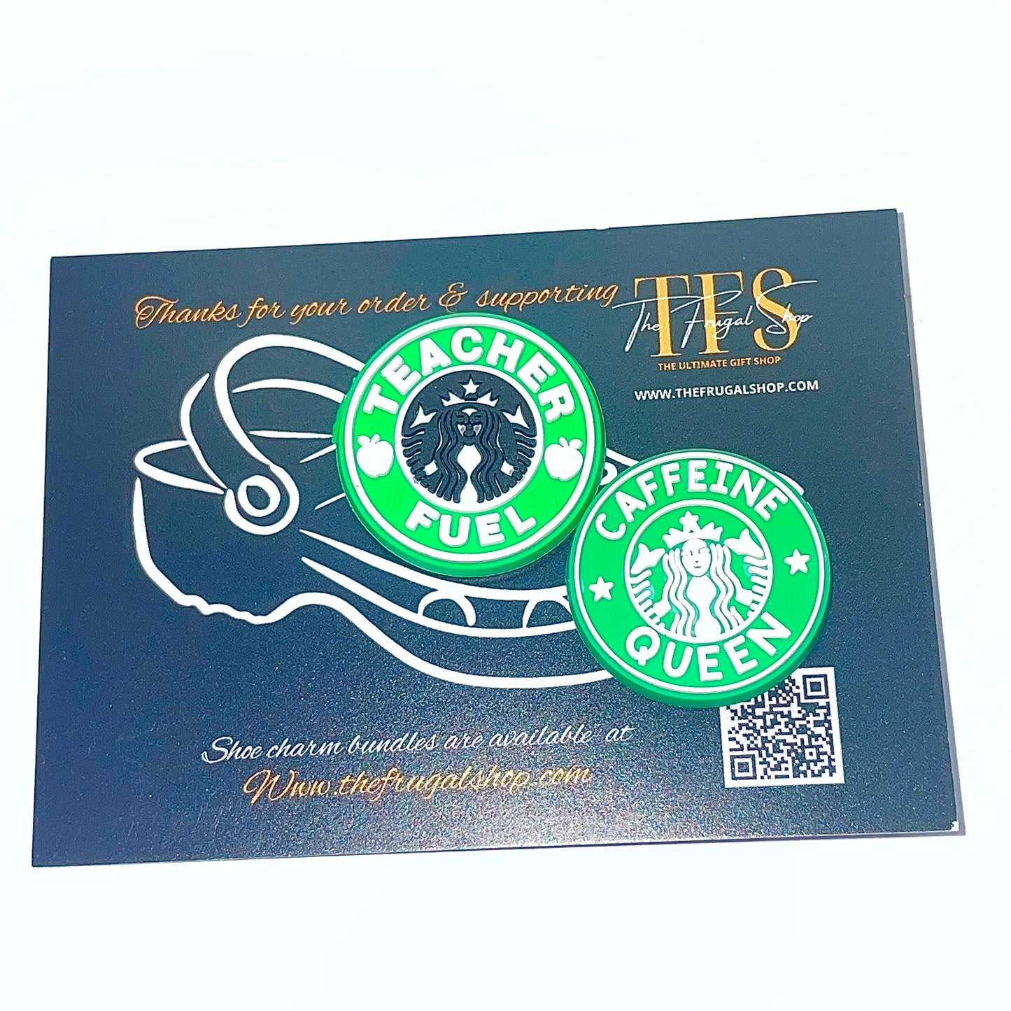 Teacher Coffee Shoe Charms