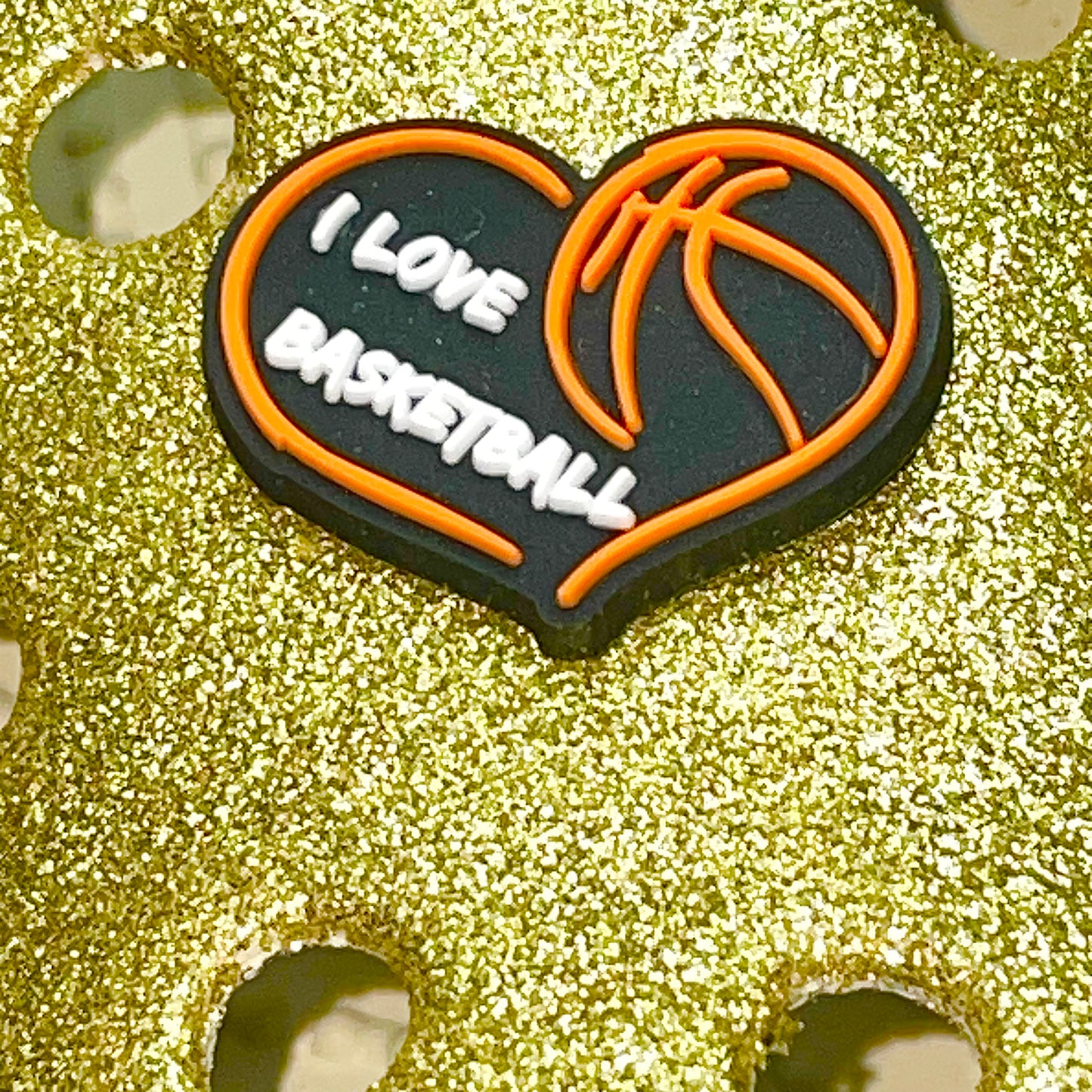 I Love Basketball Shoe Charm