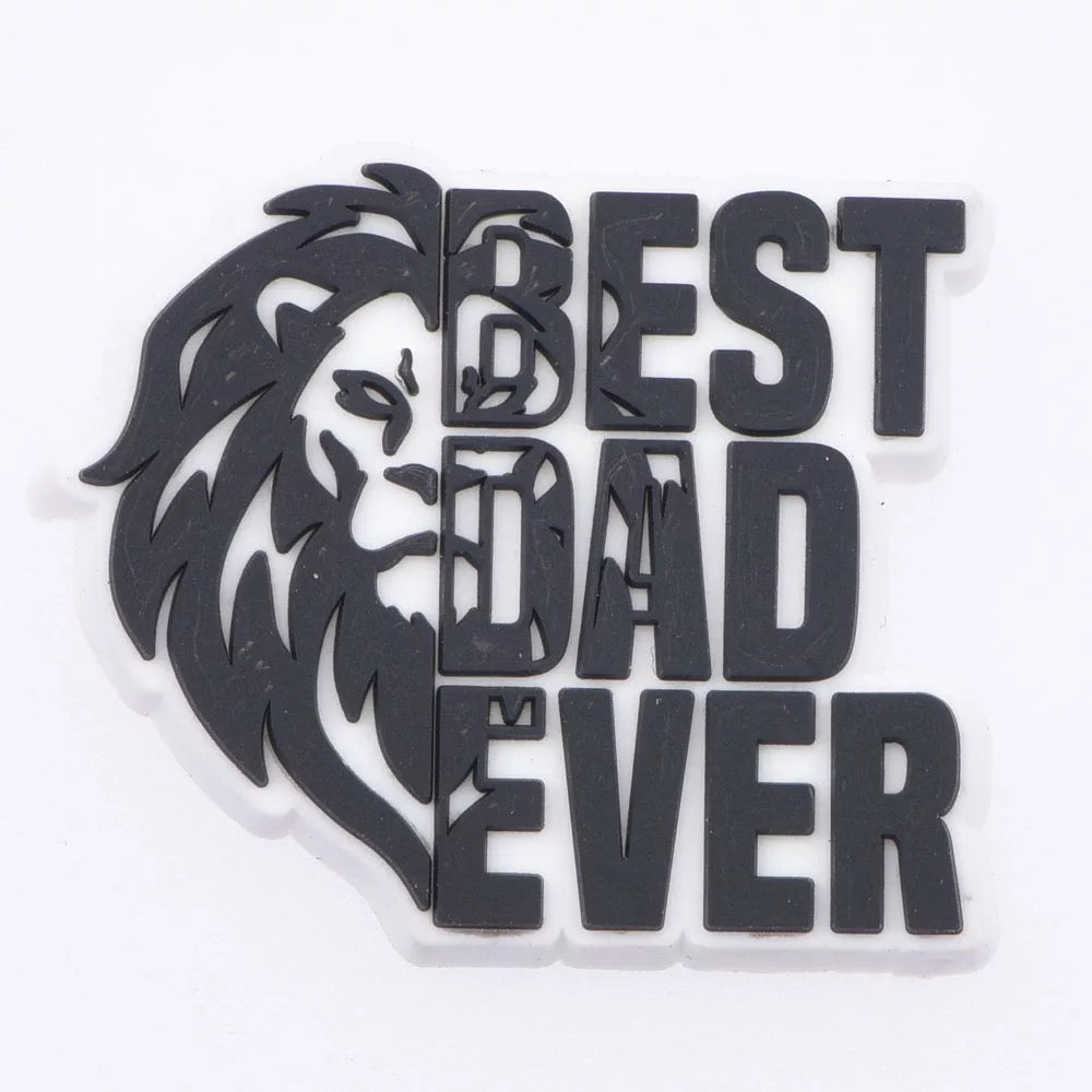 Father Dad Black King Shoe Charm