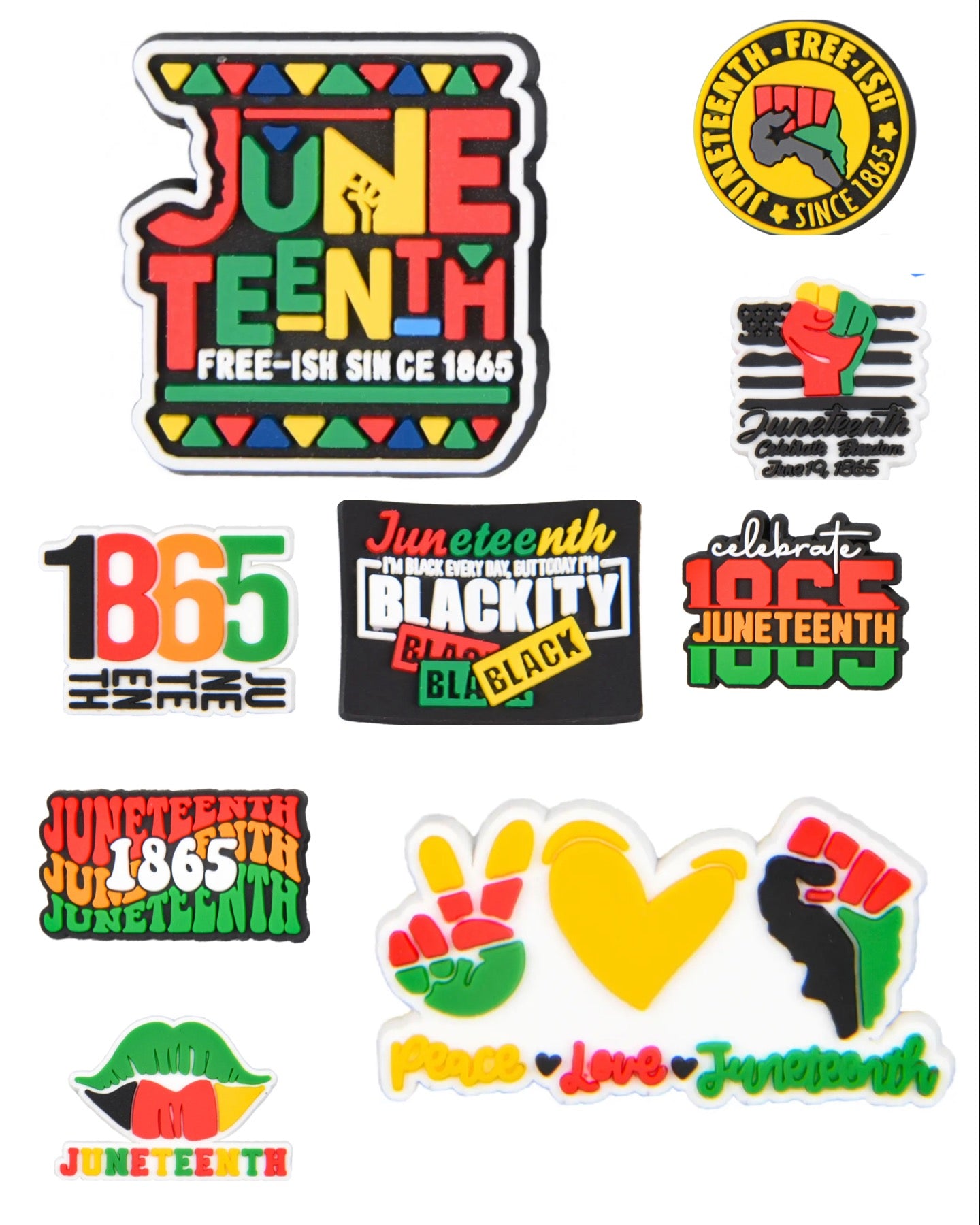 Juneteenth Shoe Charms
