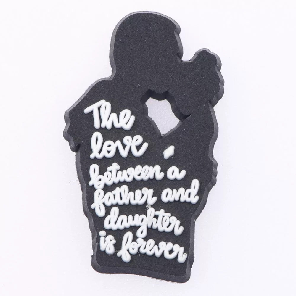 Father Dad Black King Shoe Charm