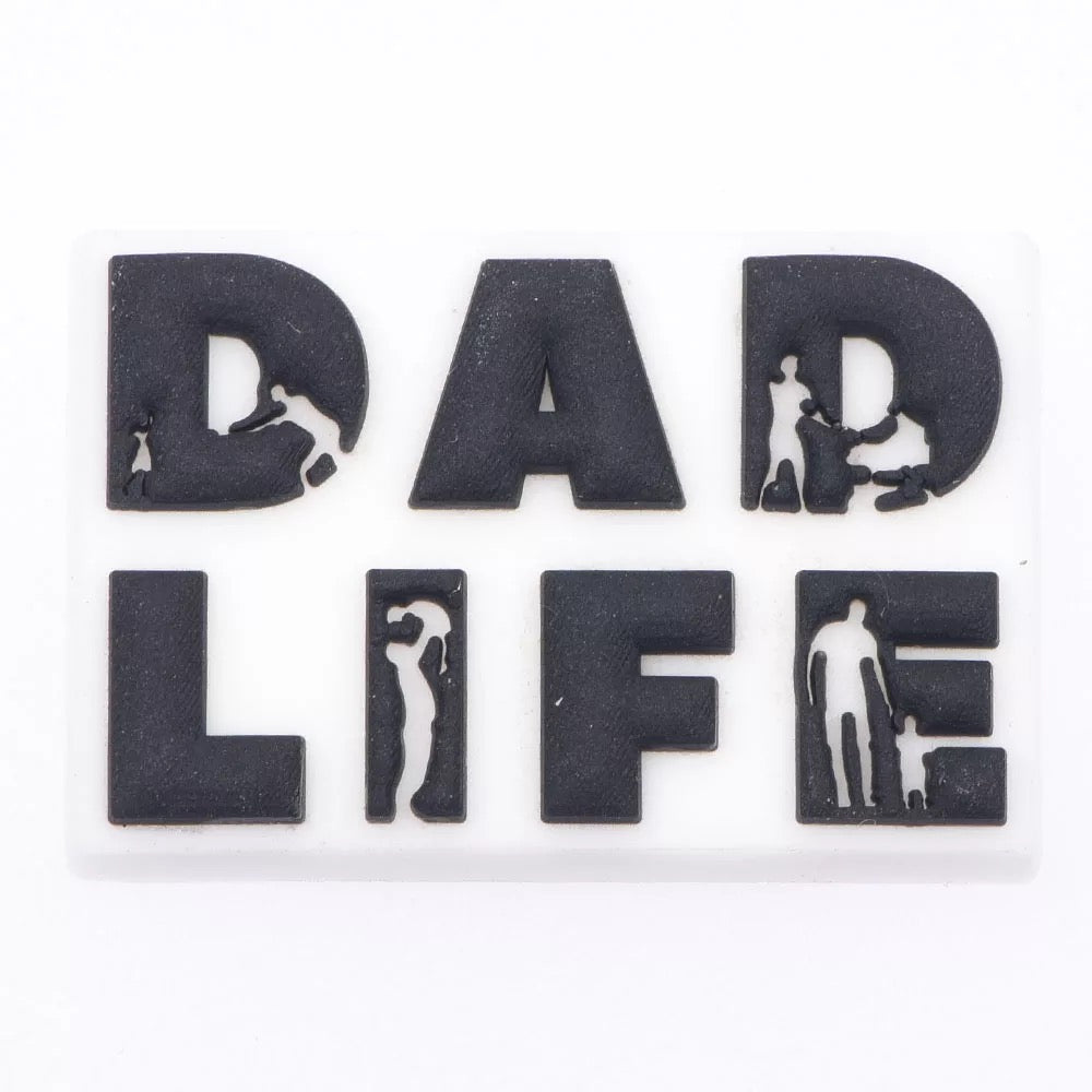 Father Dad Black King Shoe Charm