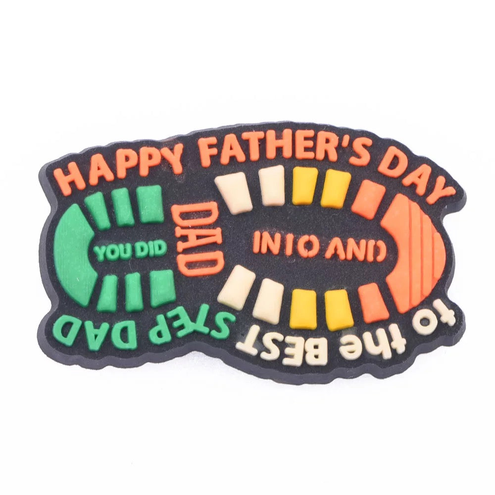 Father Dad Black King Shoe Charm