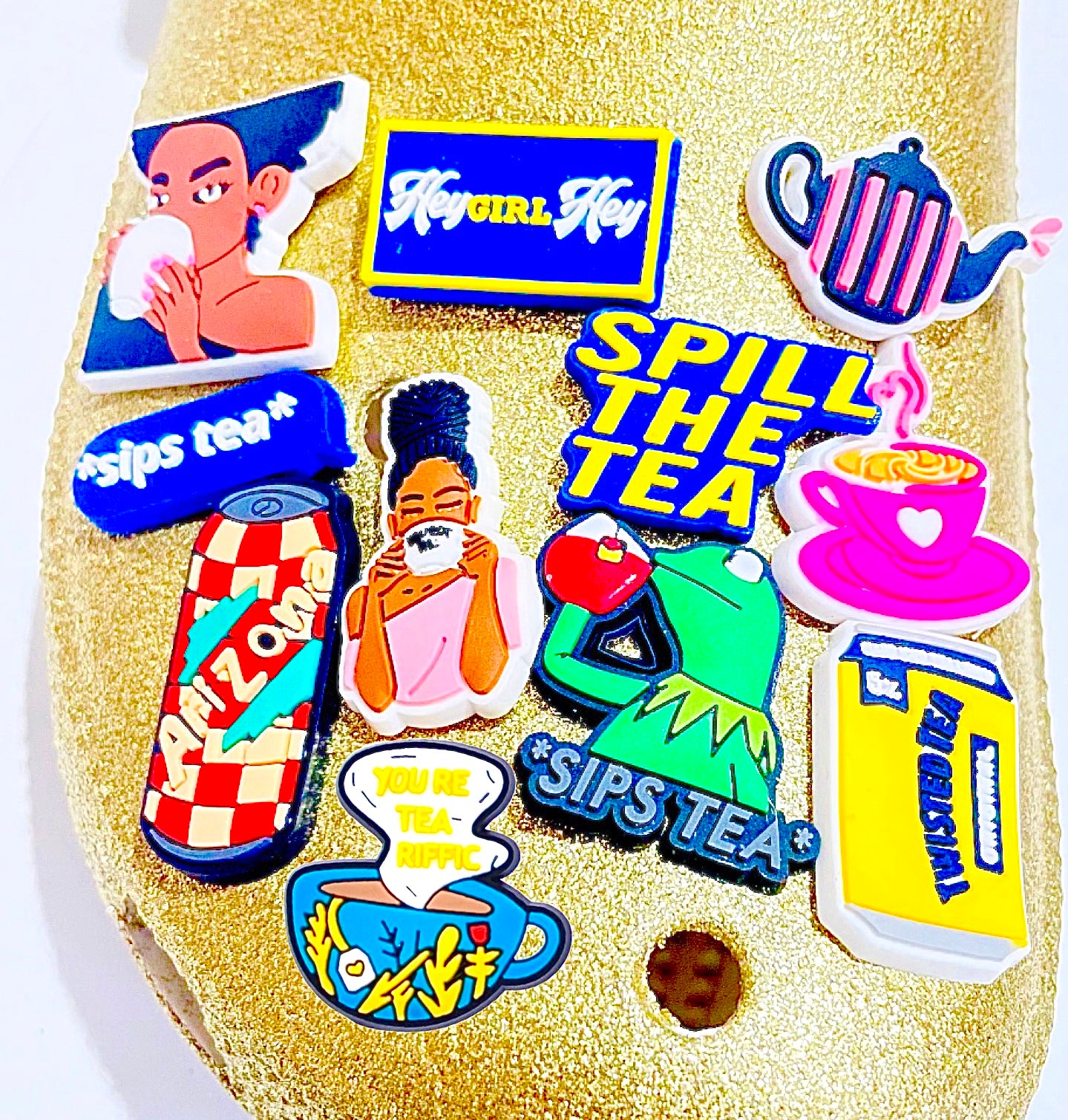 Sips & Spill the Tea Lovers Beverage Shoe Charms