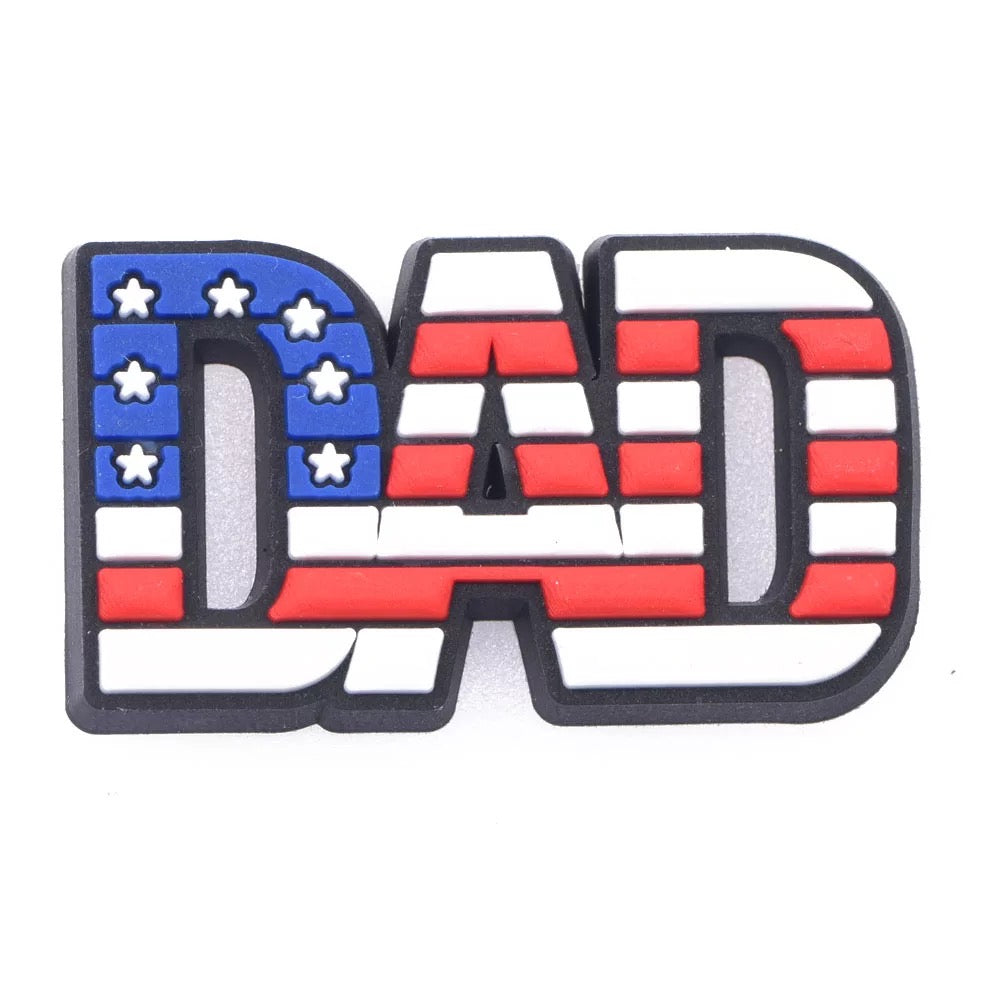 Father Dad Black King Shoe Charm