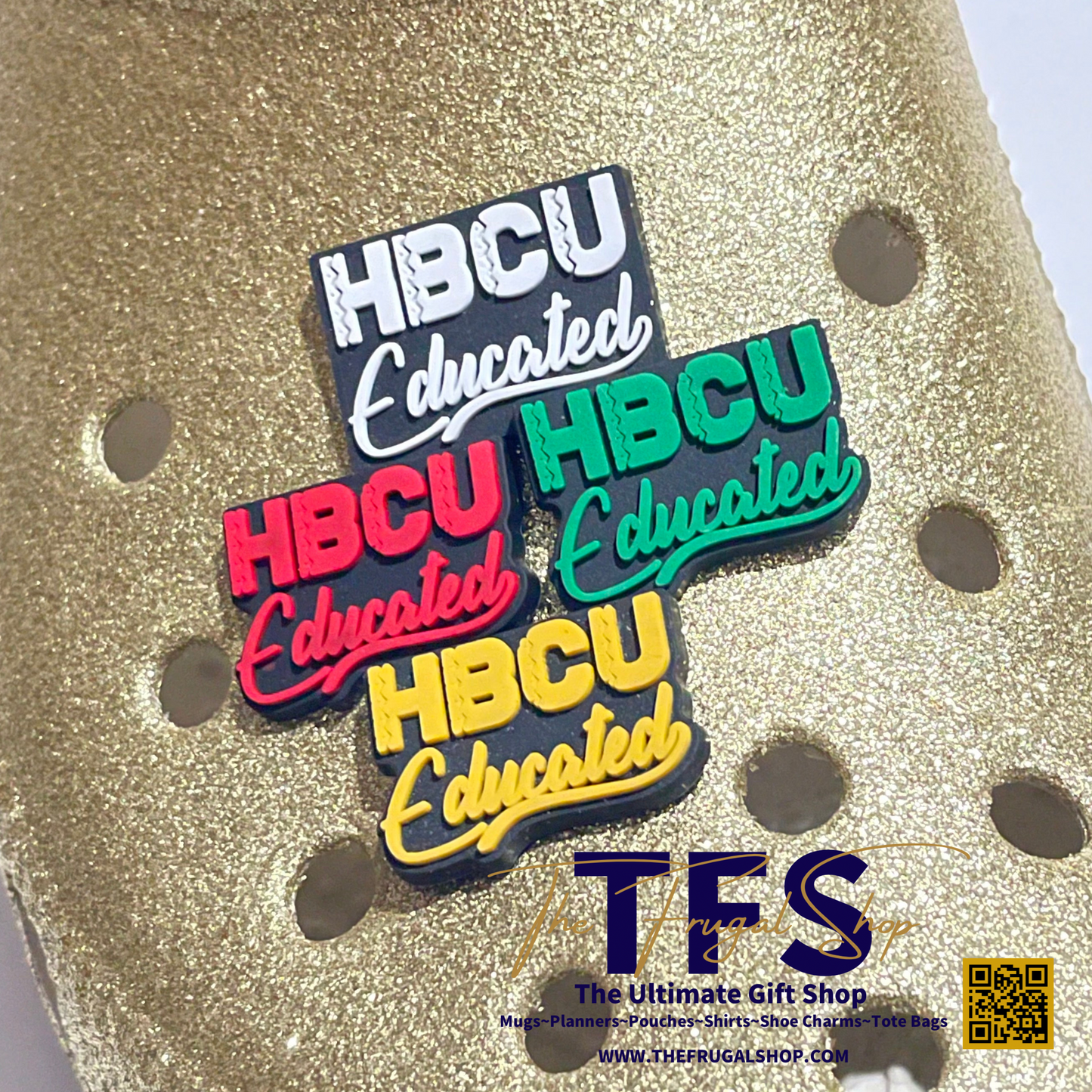 HBCU Educated Shoe Charms (Multiple Colors)