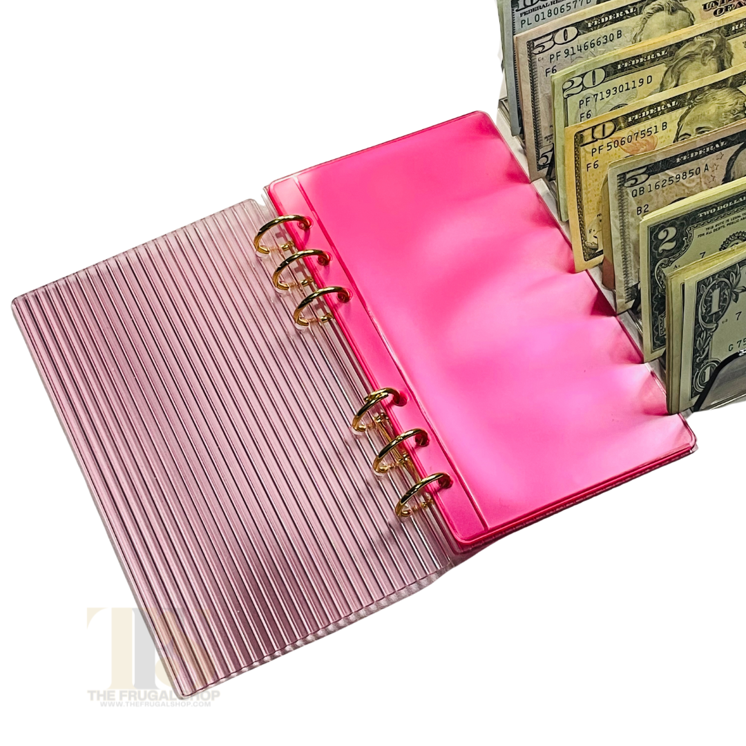 Acrylic Fluted Cash Envelope System with Printable Savings Challenge Bundle