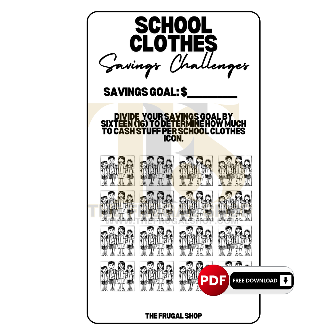 Back to School Savings Printable Challenge Bundle