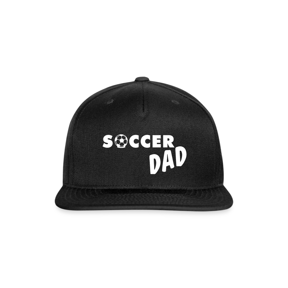 Soccer Dad Snapback Baseball Cap - black