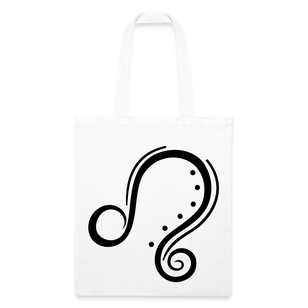 Zodiac Leo Recycled Tote Bag - white