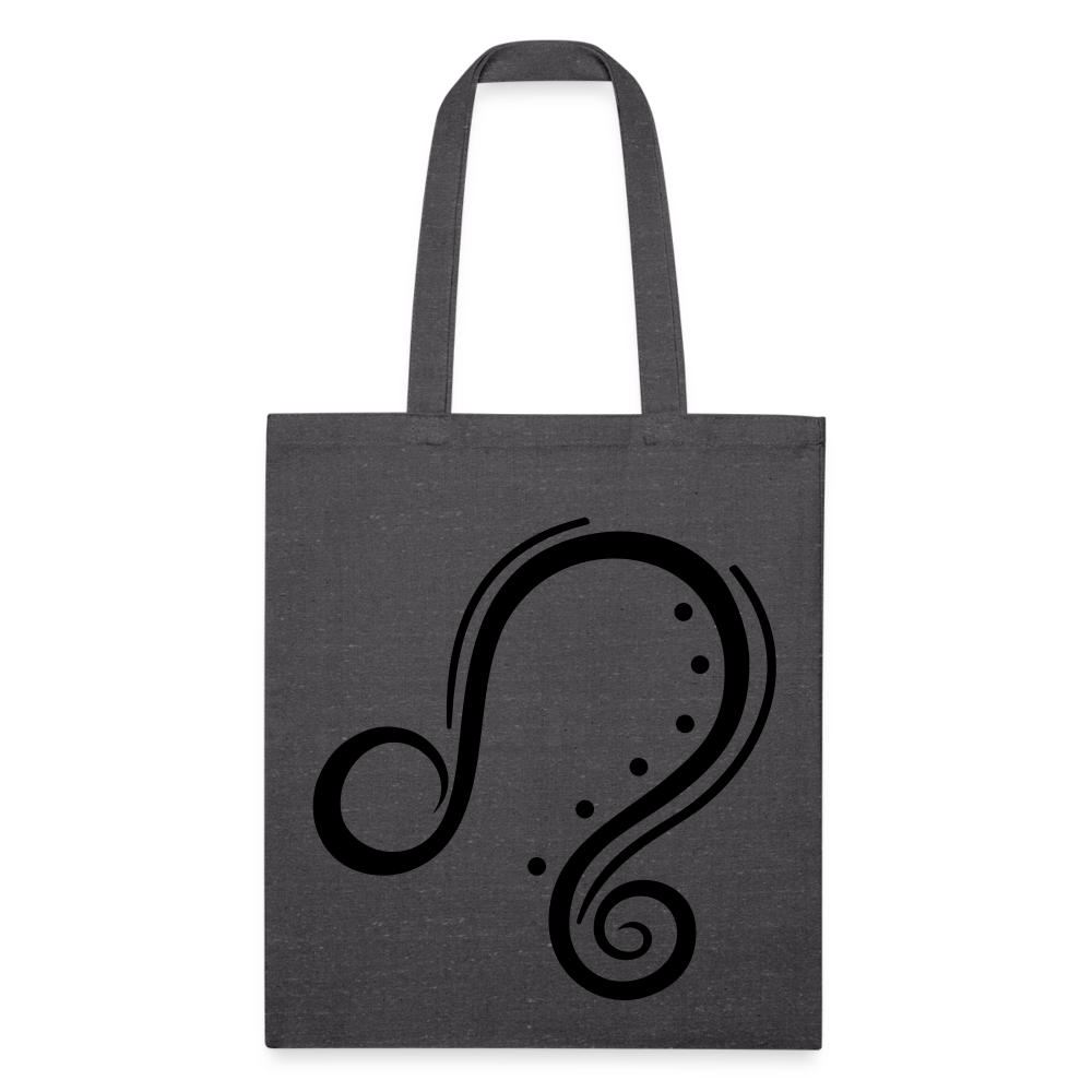 Zodiac Leo Recycled Tote Bag - charcoal grey