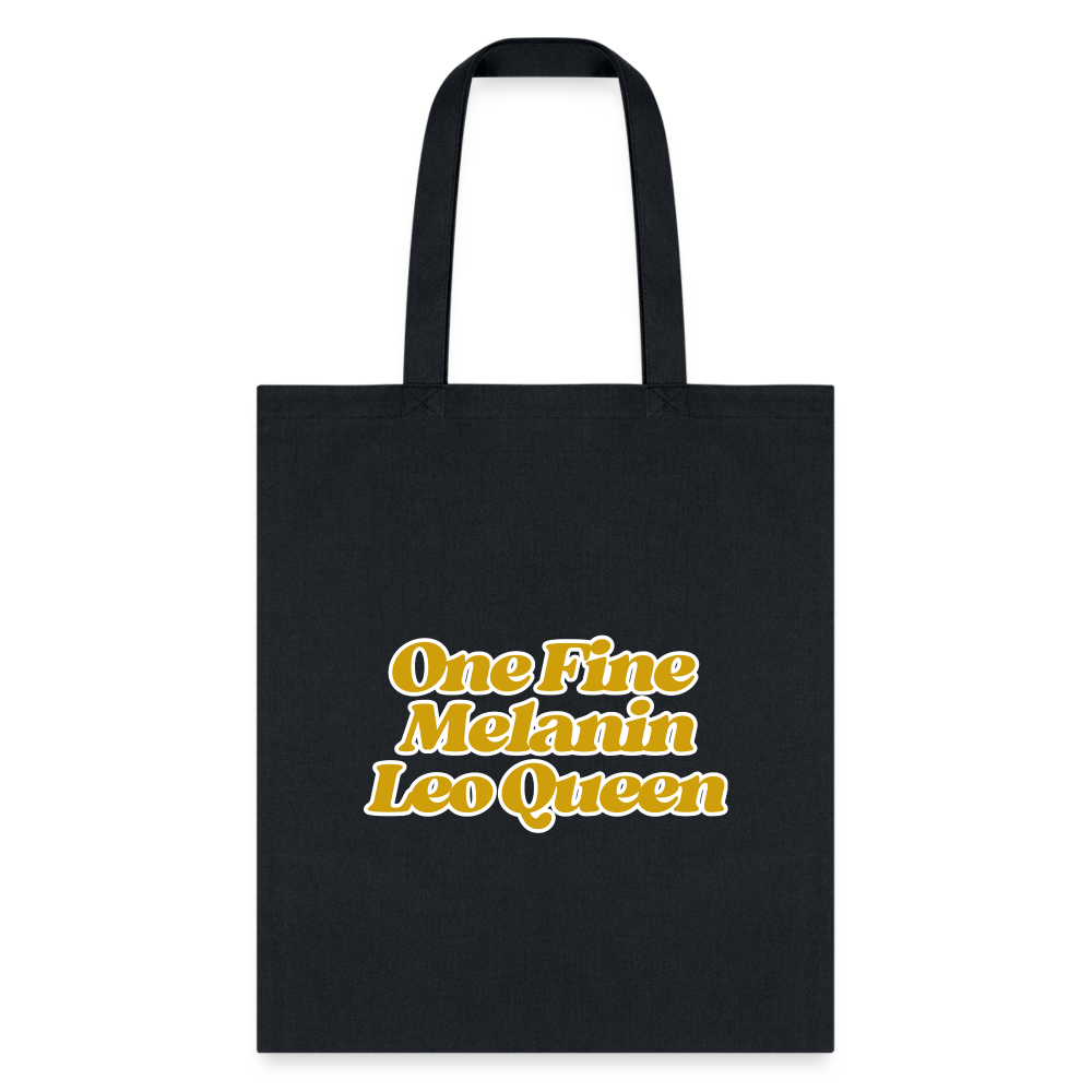 One Fine Melanin Queen Tote Bag - black