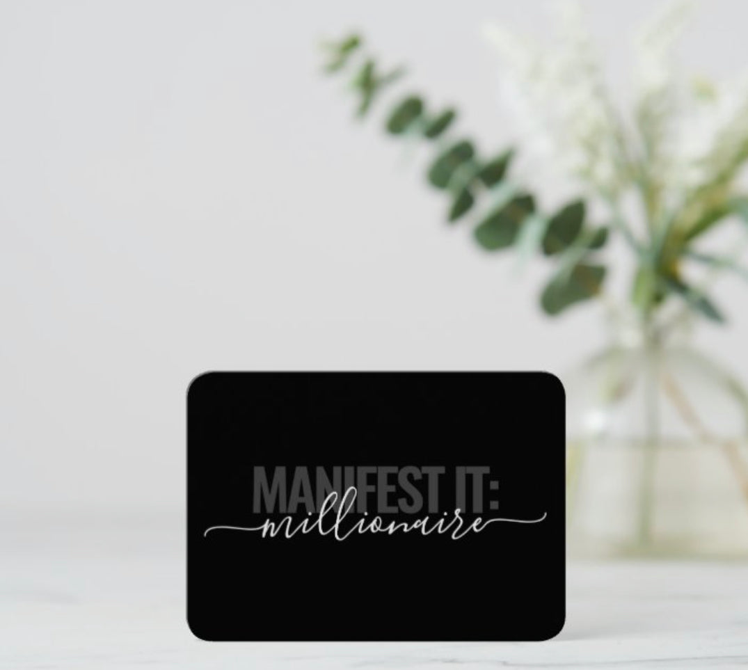 Manifest It Millionaire Double Sided Planner Card