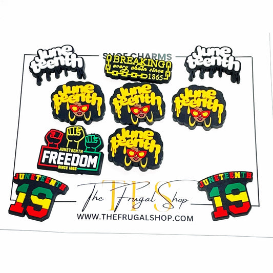 Juneteenth Black History Shoe Charm