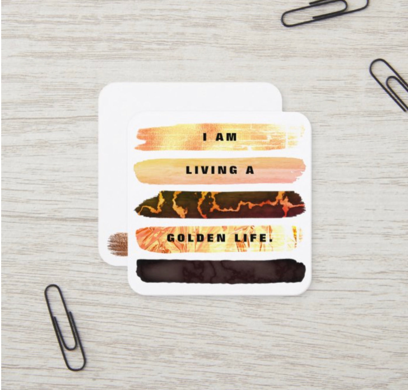 I Am Living A Golden Life Affirmation Planner Card