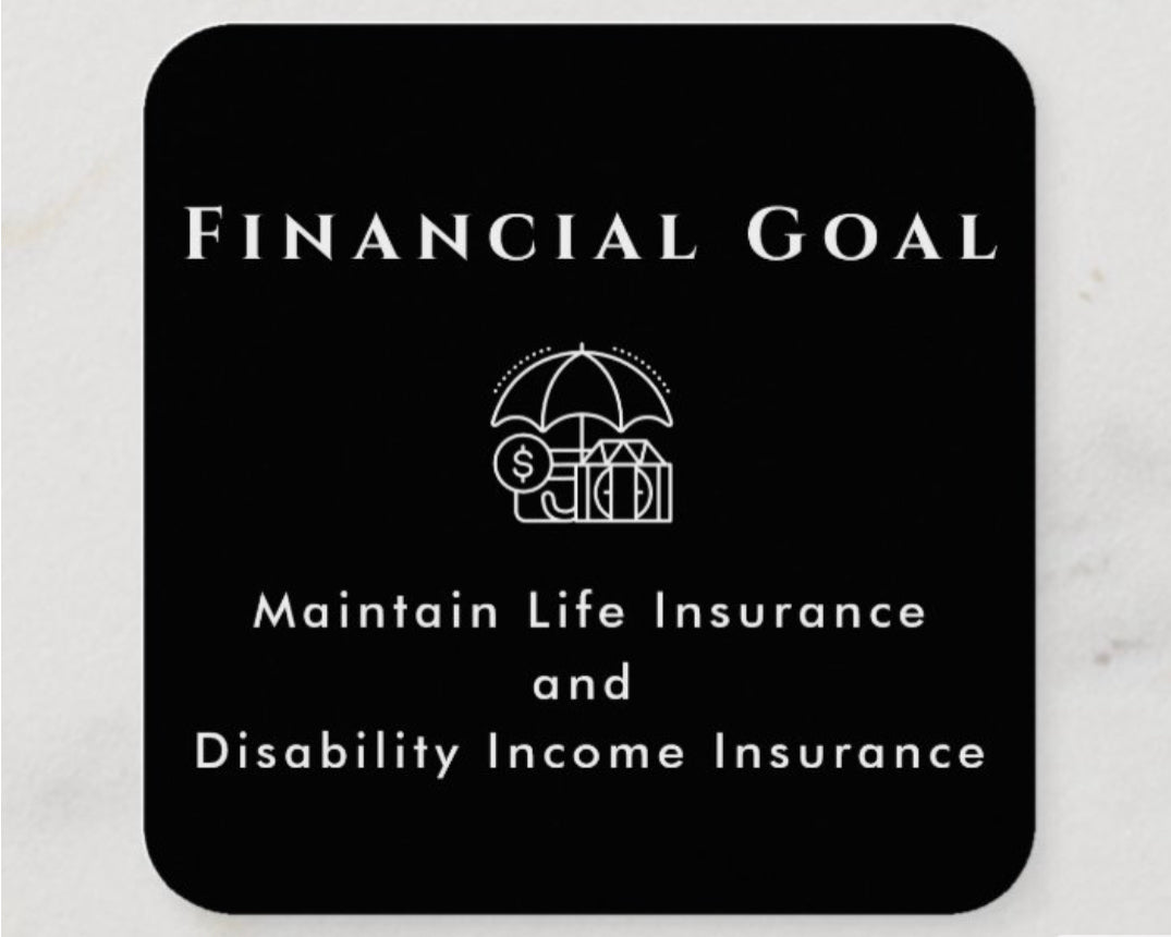 Financial Goal Maintain Insurance Planner Card