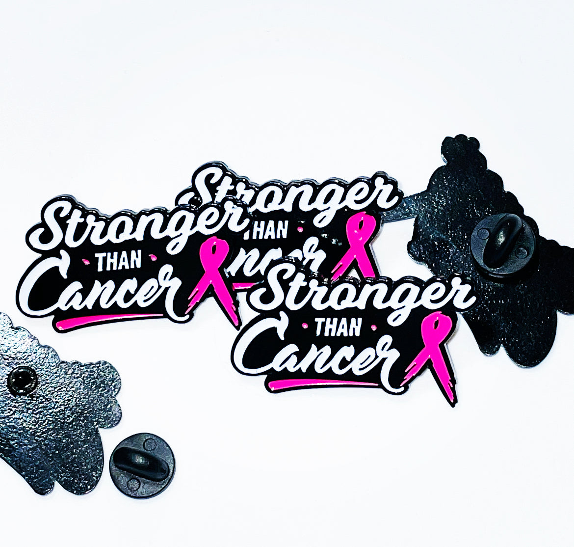 Stronger than Cancer Enamel Pin (Pink Ribbon - Breast Cancer)