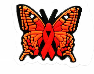 October Awareness Ribbon Shoe Charms | Breast Cancer | Down Syndrome | Liver Cancer | Men’s Health | World Mental Health Day