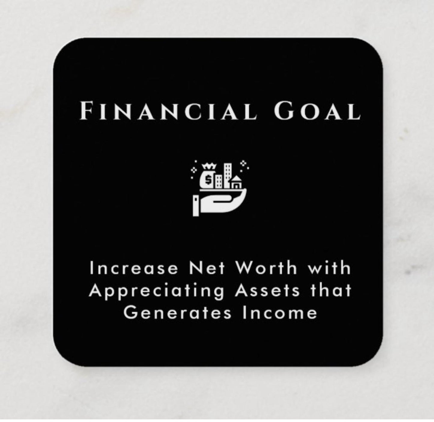 Financial Goal Increase Net Worth Planner Card