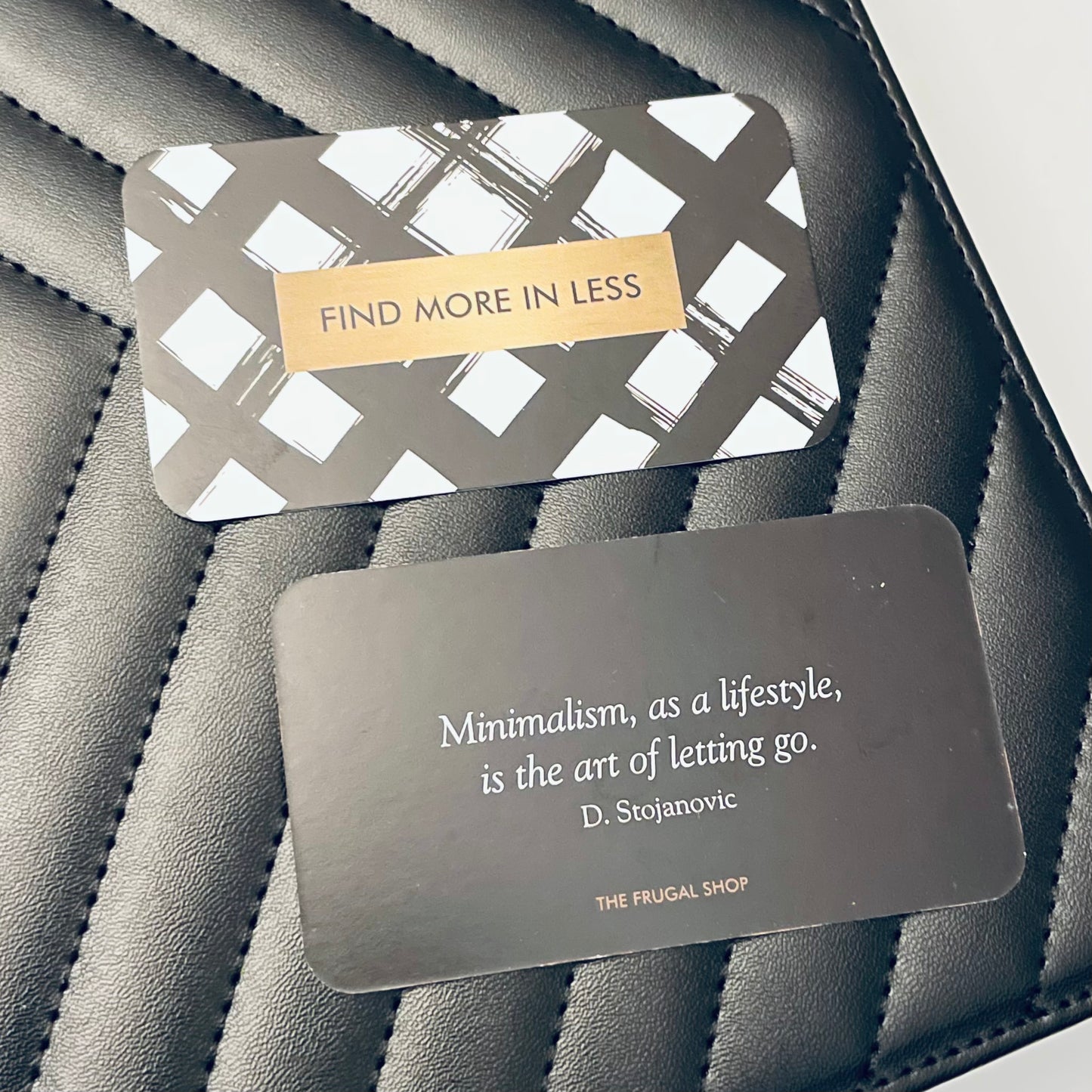 Minimalism Find More In Less Planner Card