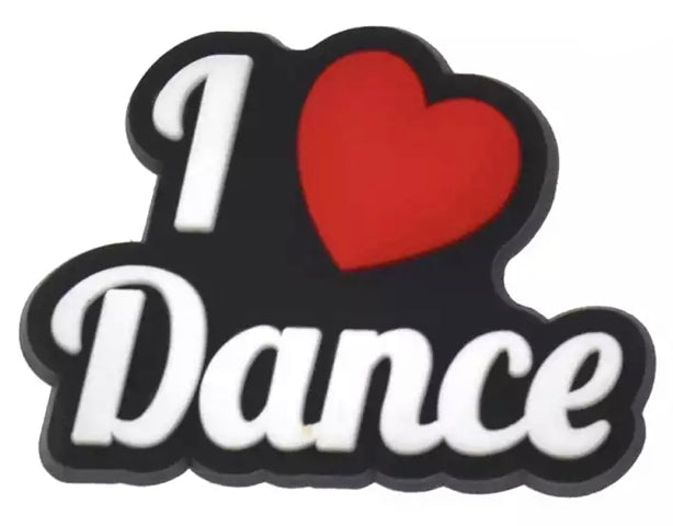 I Love Ballet Dance Shoe Charm