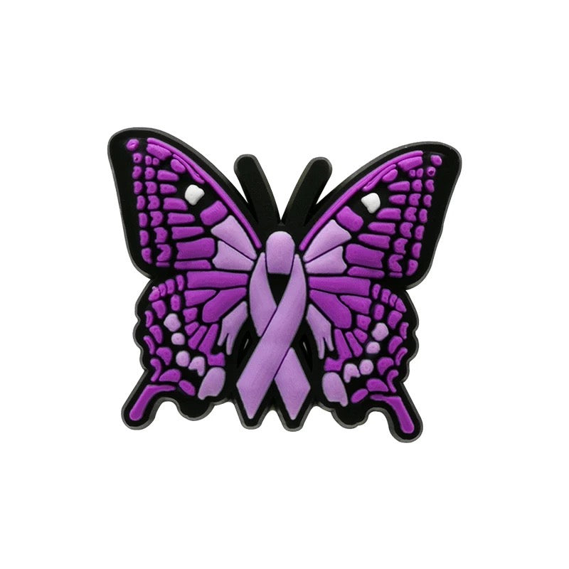 October Awareness Ribbon Shoe Charms | Breast Cancer | Down Syndrome | Liver Cancer | Men’s Health | World Mental Health Day