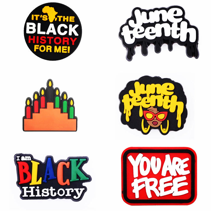 Juneteenth Black History Shoe Charm