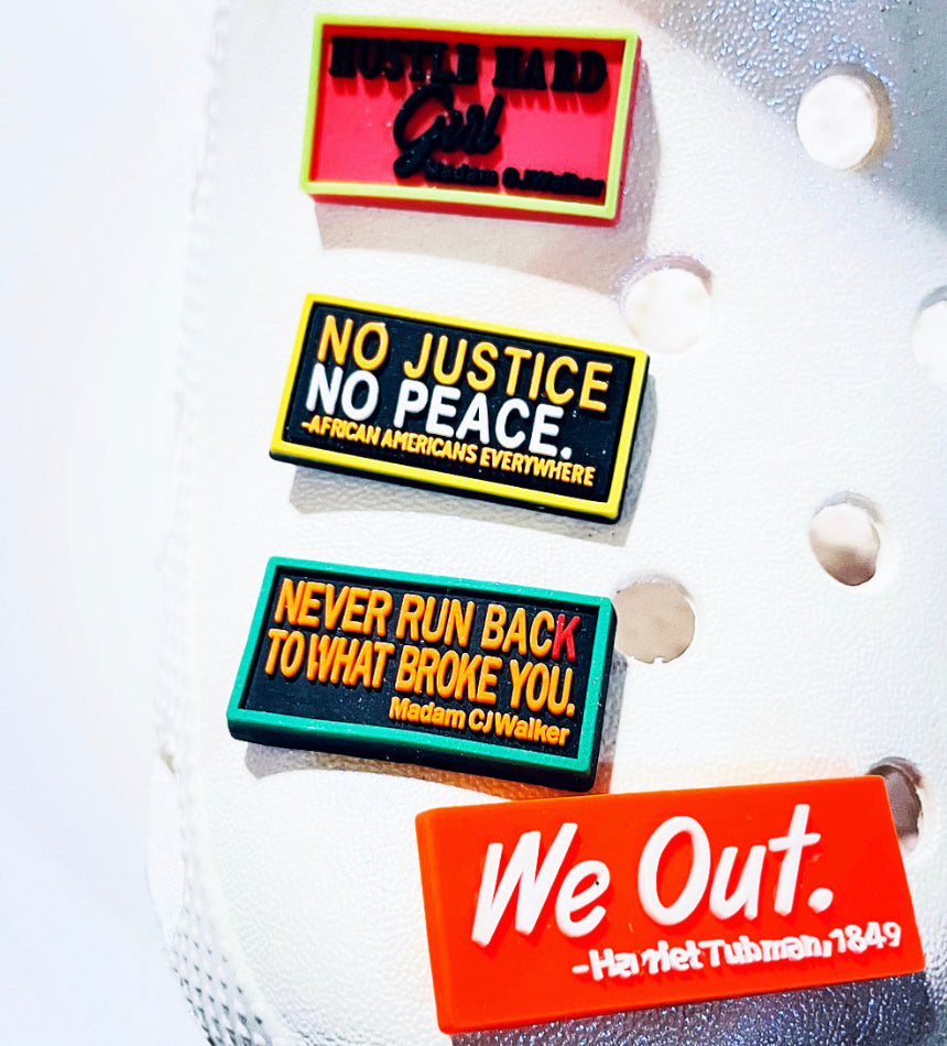 Black History Legends and Quotes Shoe Charm