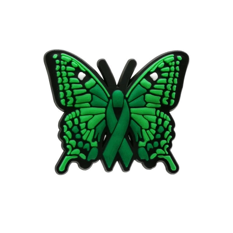 October Awareness Ribbon Shoe Charms | Breast Cancer | Down Syndrome | Liver Cancer | Men’s Health | World Mental Health Day