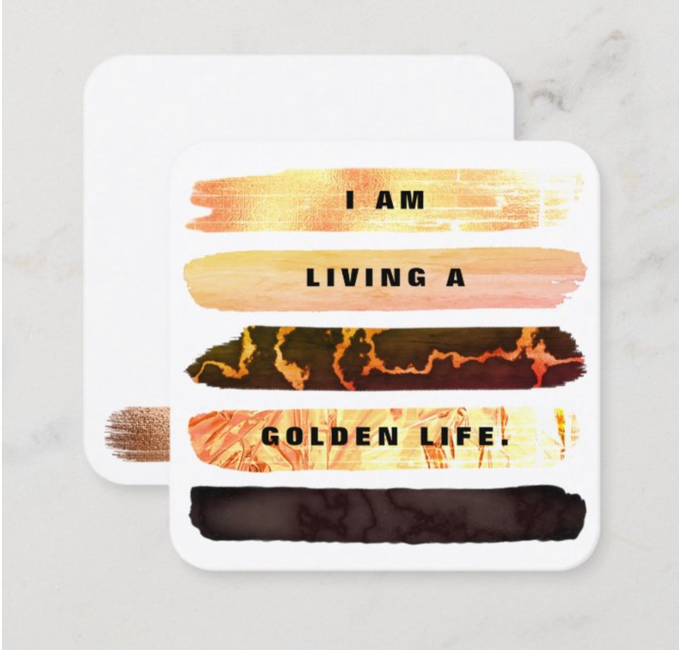 I Am Living A Golden Life Affirmation Planner Card