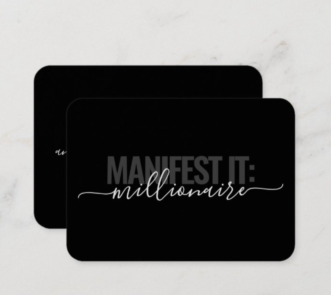 Manifest It Millionaire Double Sided Planner Card