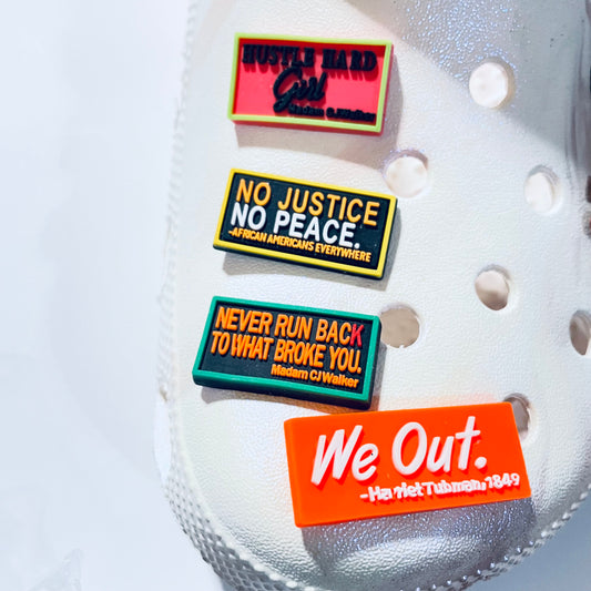 Famous African American Black History Quotes Shoe Charm