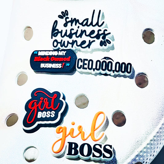 Boss Vibes Minding My Black-Owned Business Shoe Charm