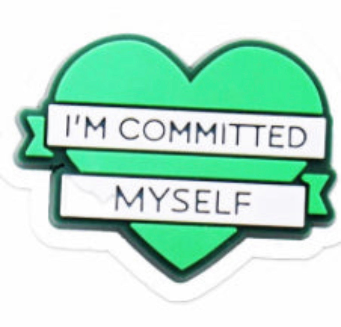 Mental Health Committed Myself Heart Shoe Charm