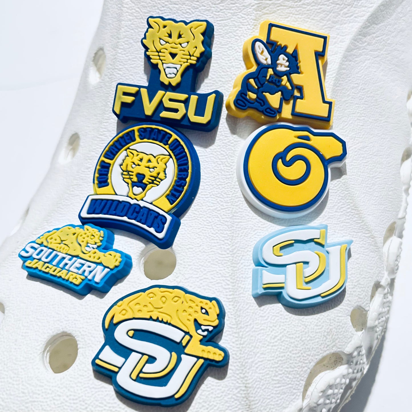 HBCU Shoe Charm - Alabama, Coppin, Dillard, Fort Valley, Jackson State, Southern, Tennessee