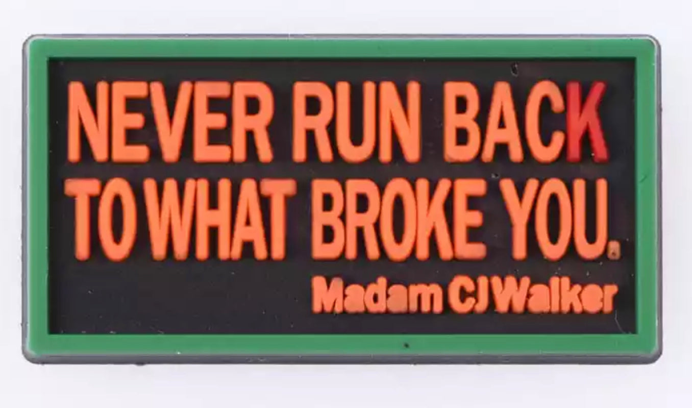 Never Burn Judge Nor Run Back Shoe Charm