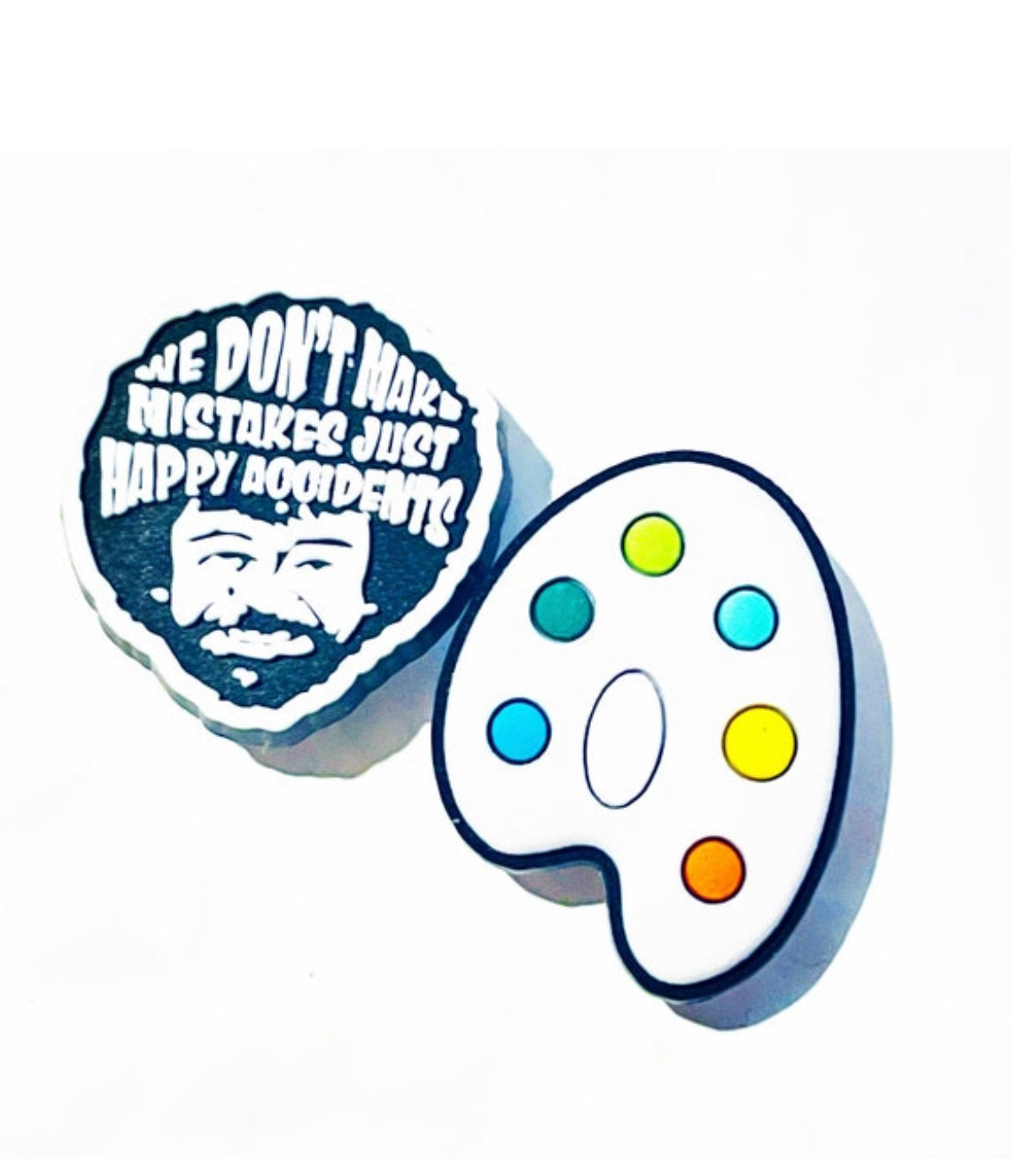 Bob Ross Artist Paint Shoe Charm