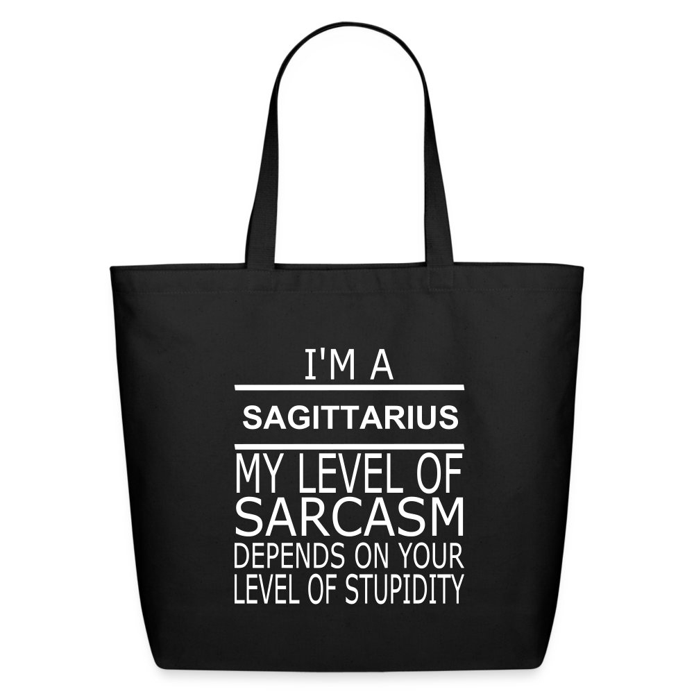 Sagittarius Sarcasm Eco-Friendly Cotton Tote - black