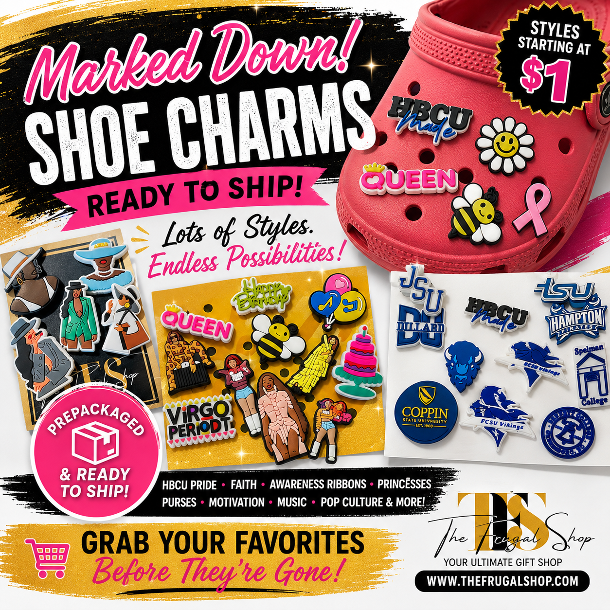 Marked Down Shoe Charms